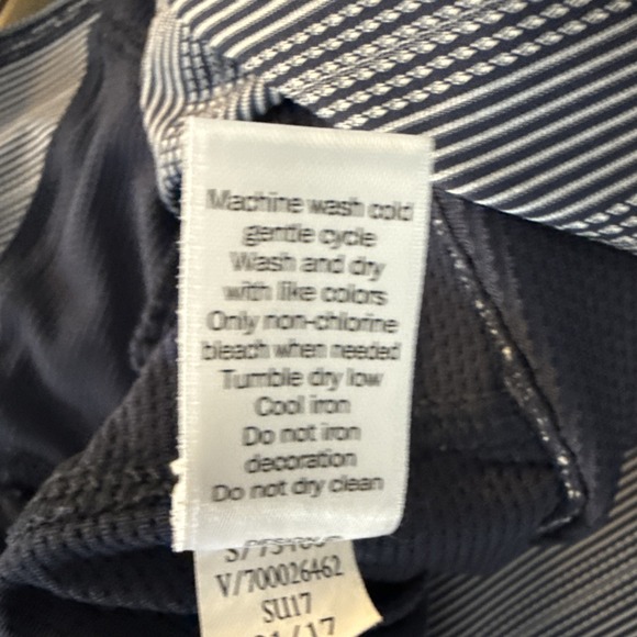 Athleta Dot Stripe Swagger Skort Navy Blue Womens Size L #591396 Classic Sporty - Picture 8 of 10